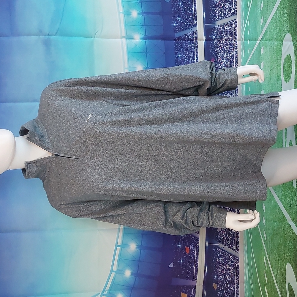 Chaps Sport Heather Grey Quarter Zip Pullover Light Jacket 2X XXL